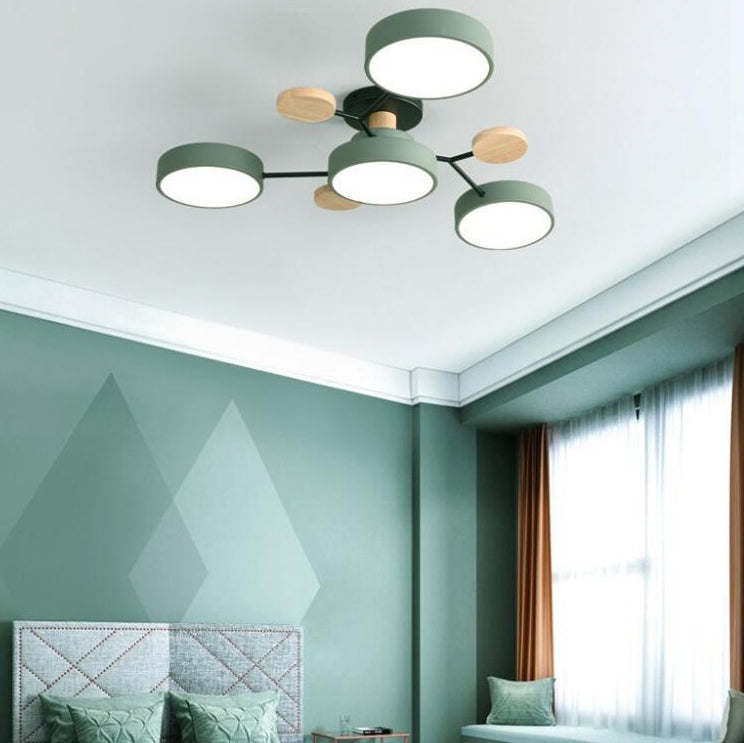 Lampada da soffitto LED scandinava dal design molecolare con luce d'ambiente moderna