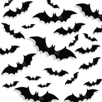 Set di adesivi murali 3D decorazioni per pipistrelli di Halloween