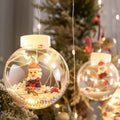 Decorazioni natalizie con luci a forma di sfera che desiderano