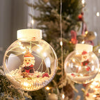 Decorazioni natalizie con luci a forma di sfera che desiderano
