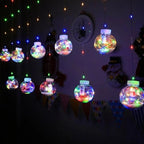 Decorazioni natalizie con luci a forma di sfera che desiderano