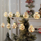 Decorazioni natalizie con luci a forma di sfera che desiderano
