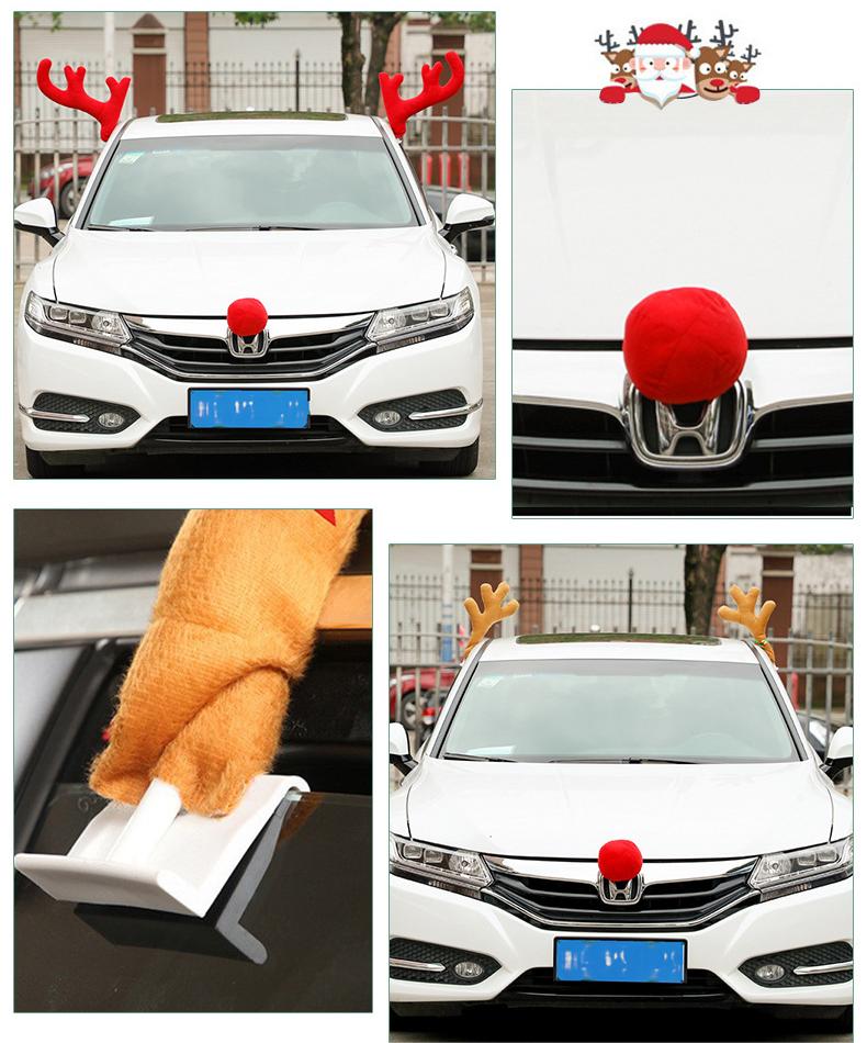Decorazione divertente di corna di auto di Natale
