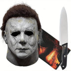 Set di maschere di Halloween spaventose realistiche da uomo | Coltello horror