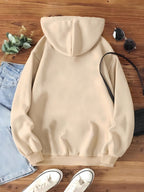 Morbida felpa con cappuccio da donna - Pile oversize, casual