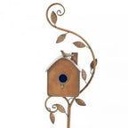 Casetta per uccelli europea in metallo + cortile da giardino/decorazione artigianale