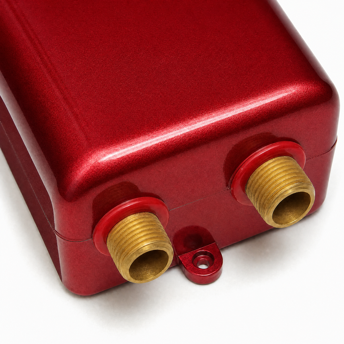 Scaldabagno elettrico istantaneo senza serbatoio, corpo rosso compatto