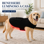 Pettorina a luce rossa per cani e gatti – 660nm + 850nm vicino infrarosso per comfort di schiena, anche, articolazioni e