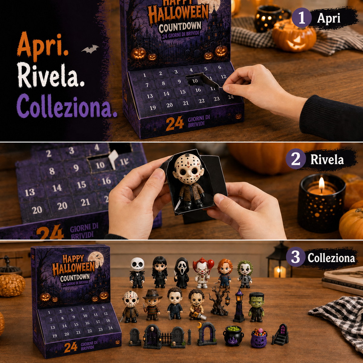 Collezione Calendario dell’Avvento di Halloween Misteriosa da 24 Giorni
