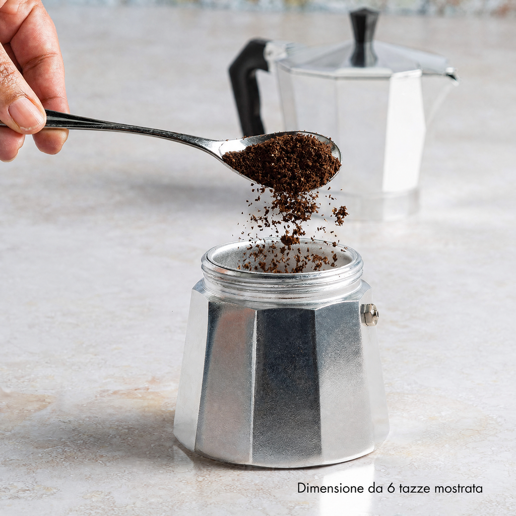 Classica caffettiera espresso da fornello, Moka per caffè all’italiana e alla cubana