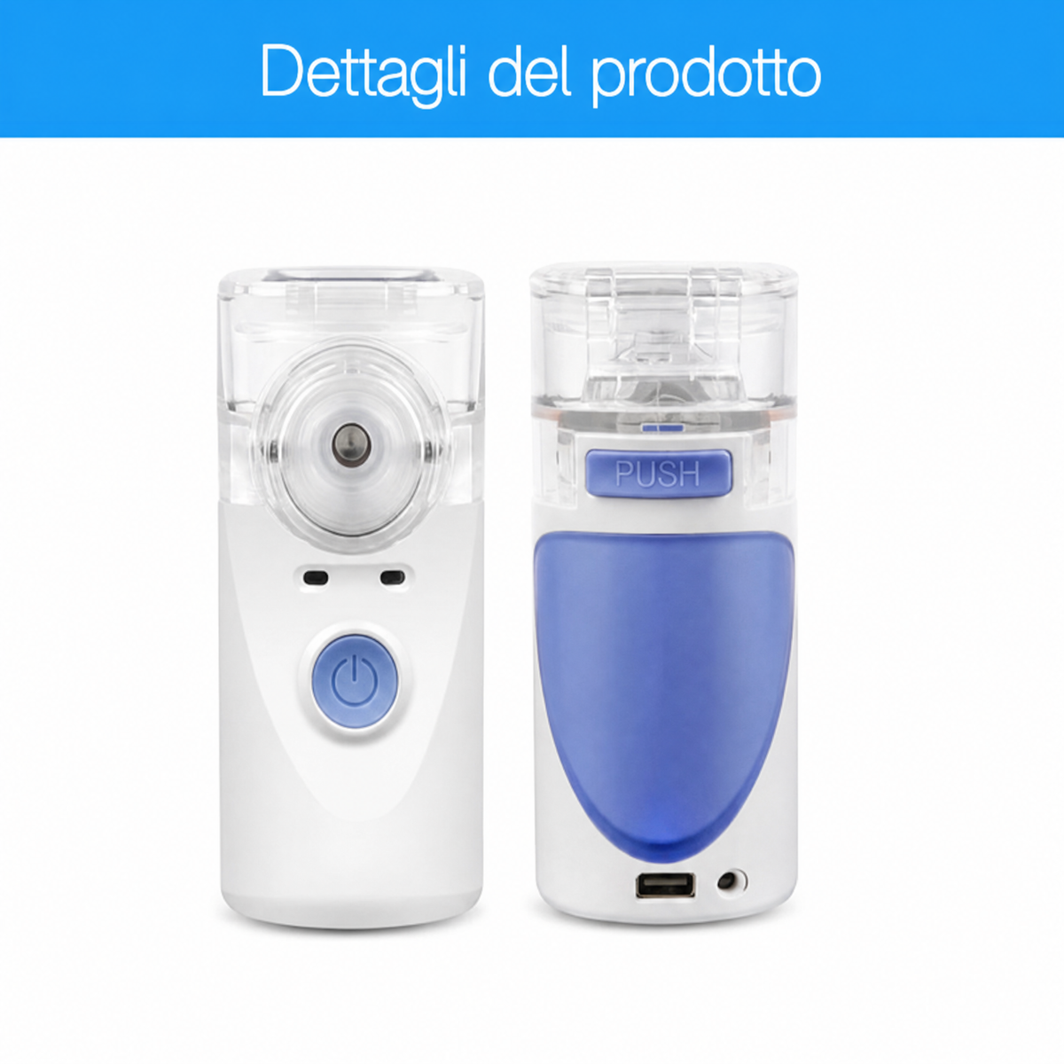 Nebulizzatore a rete portatile a ultrasuoni, dispositivo compatto e silenzioso per uso personale