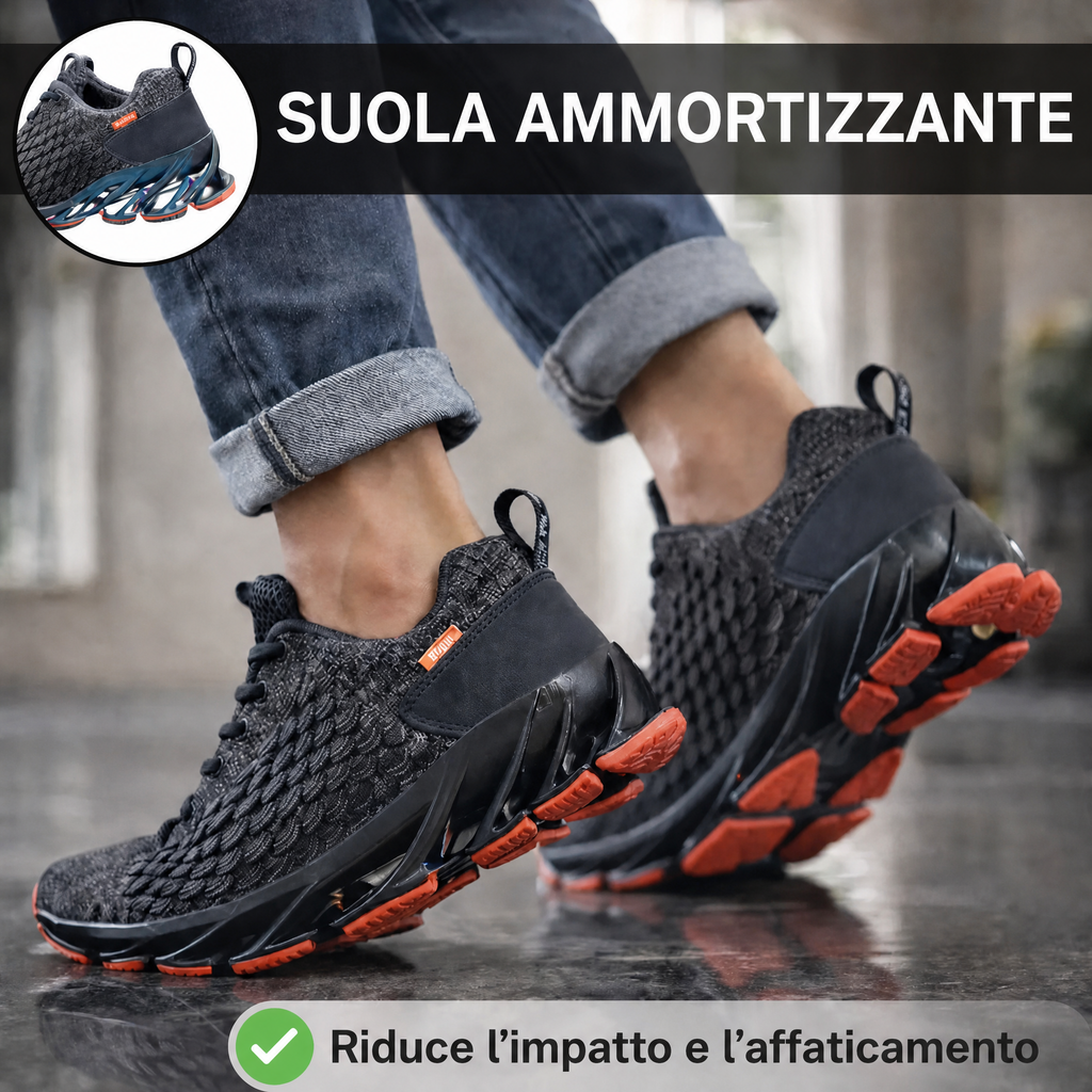 Sneakers ortopediche sportive da uomo con suola di supporto