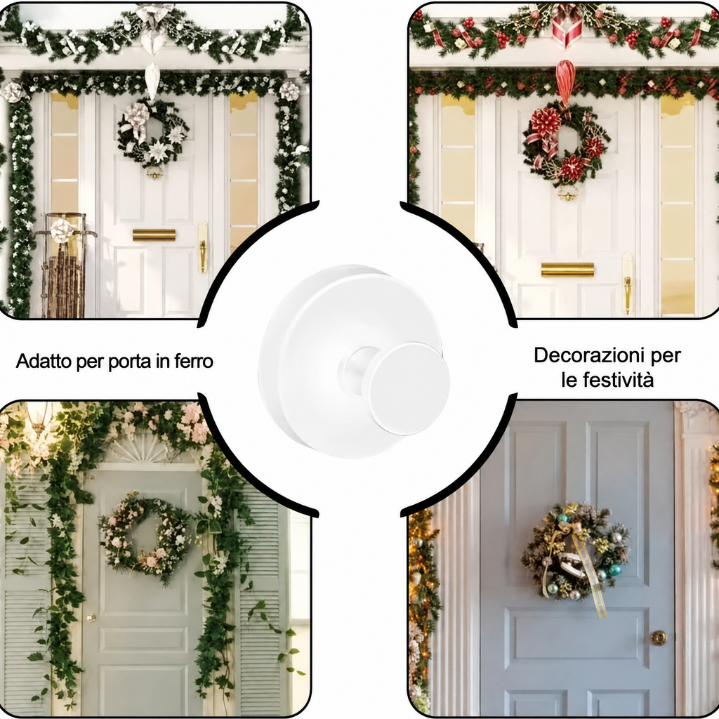 Ganci con Ventosa a Forte Aderenza (Carico 5 kg) | Super Resistenti, Impermeabili e Rimovibili senza Danni