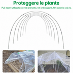 Plantura FlexGrow Set arco da giardino in fibra di vetro | Tunnel per piante fai-da-te per letti rialzati e cassoni fred