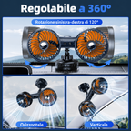 AeroBreeze Car Fan | Ventola wireless per auto con batteria da 4000 mAh e 3 velocità