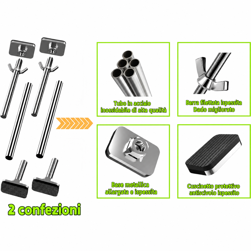 Kit di supporto per lavello sottotop
