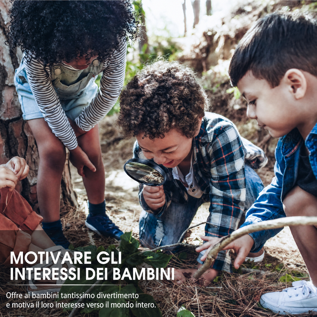 Grande lente d’ingrandimento con luce