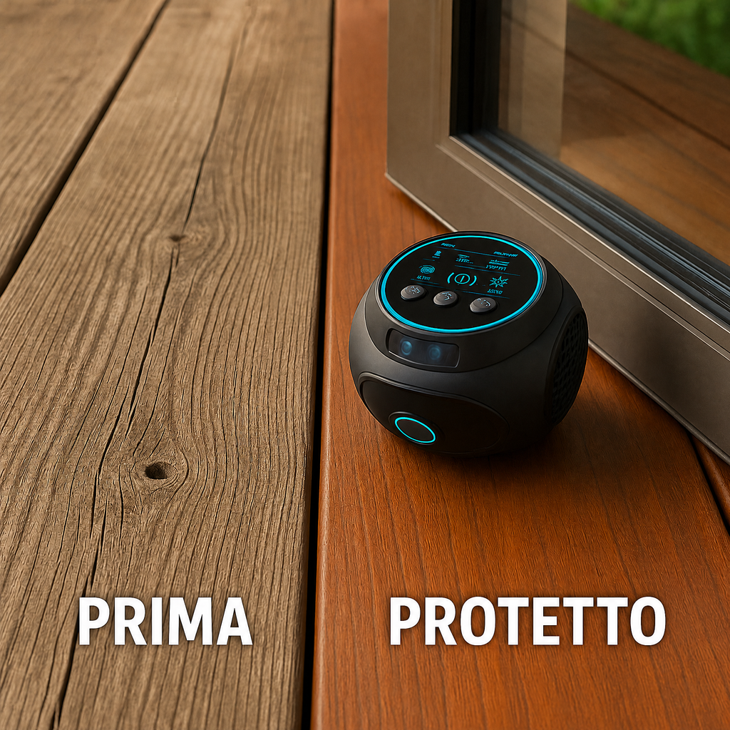 Dispositivo ad ultrasuoni repellente per api e vespe | Senza sostanze chimiche. Copertura a 360° per casa e controllo de