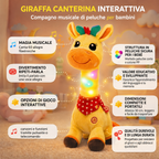 Giocattolo di peluche interattivo Giraffa che canta, compagno musicale per bambini