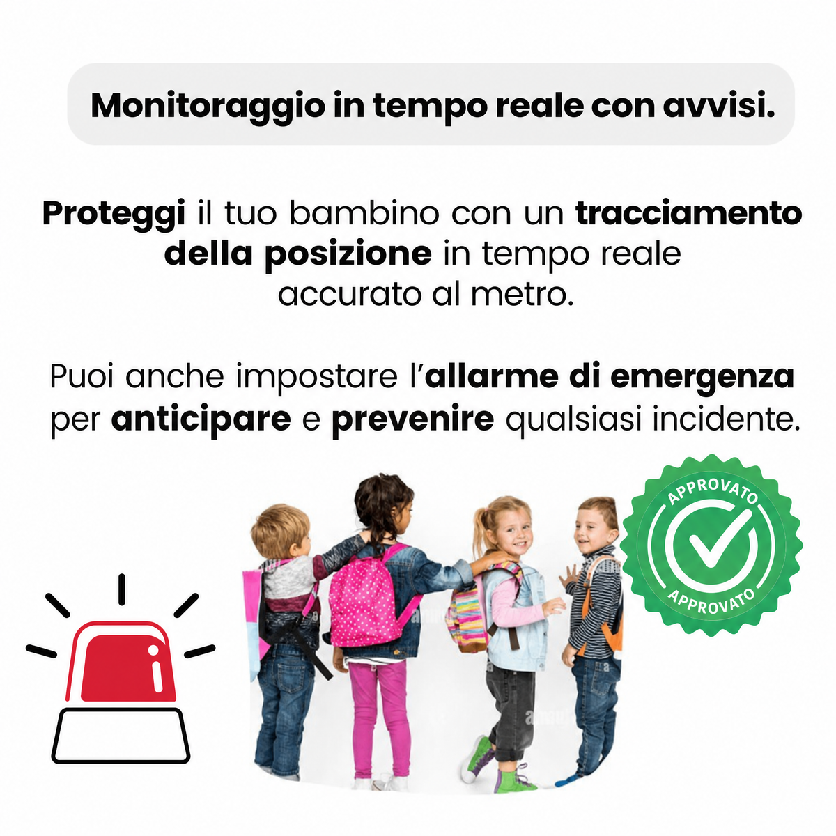 Localizzatore GPS Sicuro per Bambini: Posizione in Tempo Reale & Allarme SOS