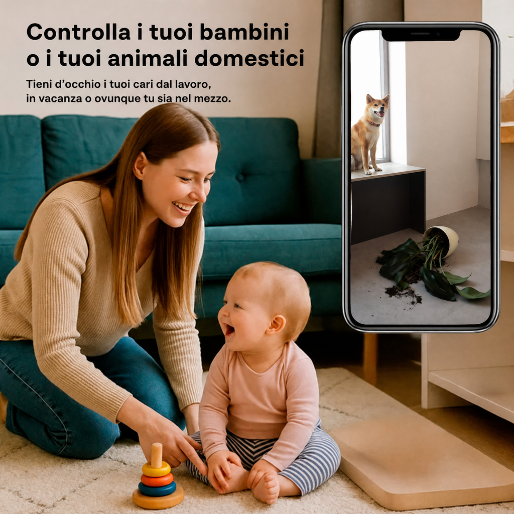 Mini telecamera wireless nascosta con audio per videosorveglianza domestica