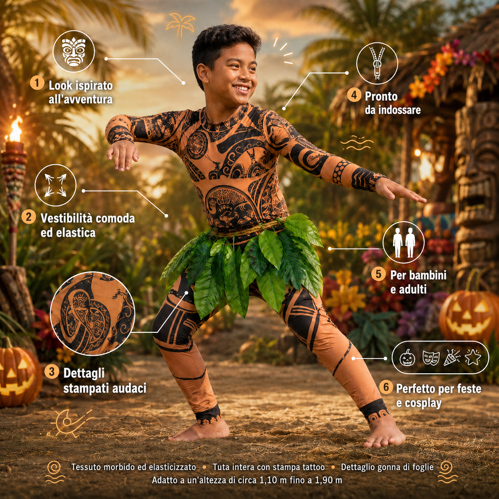 Costume di Halloween, costume cosplay a tema avventura