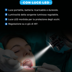 OrionView Loupes Dentali con Luce LED e Ingrandimento Binoculare