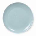 Piatto in ceramica azzurro visto dall'alto