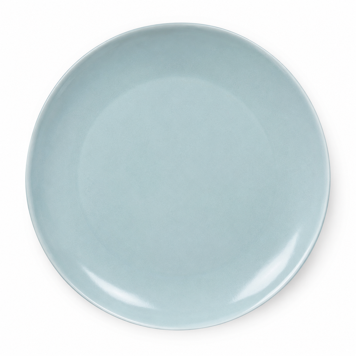 Piatto in ceramica azzurro visto dall'alto