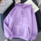 Felpa con cappuccio oversize da donna accogliente: pile rilassato, casual