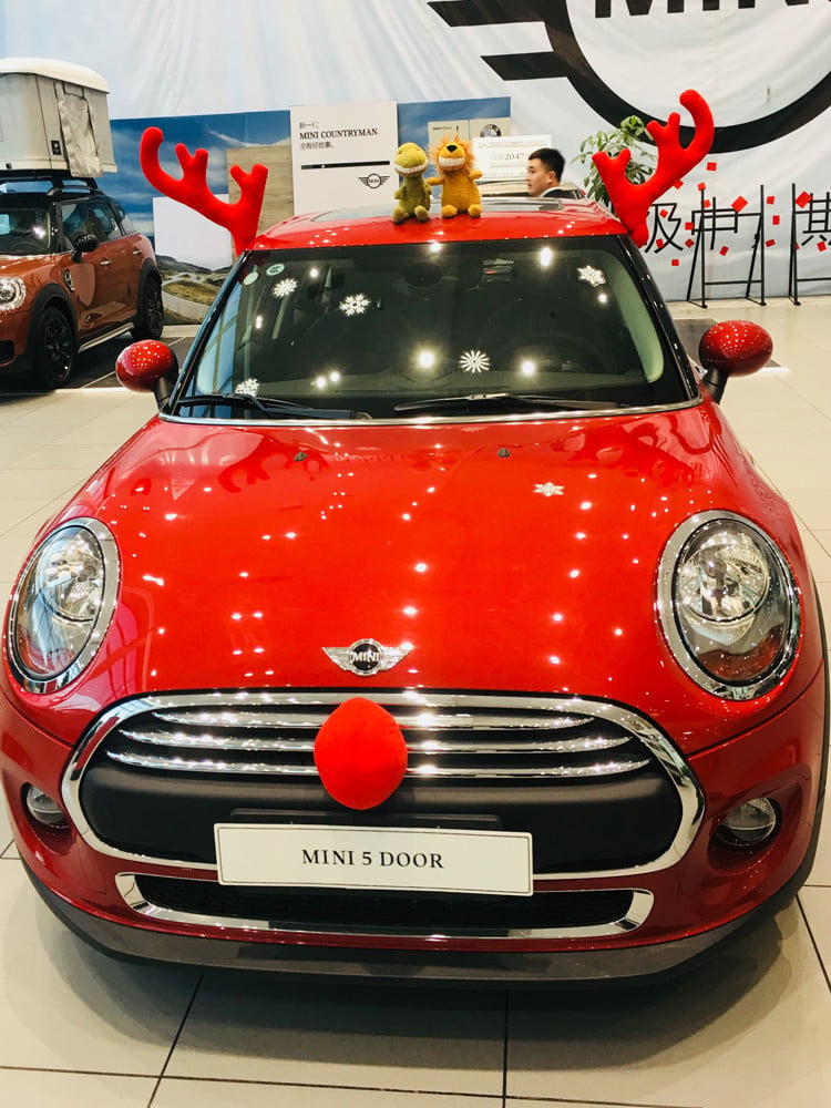 Decorazione divertente di corna di auto di Natale