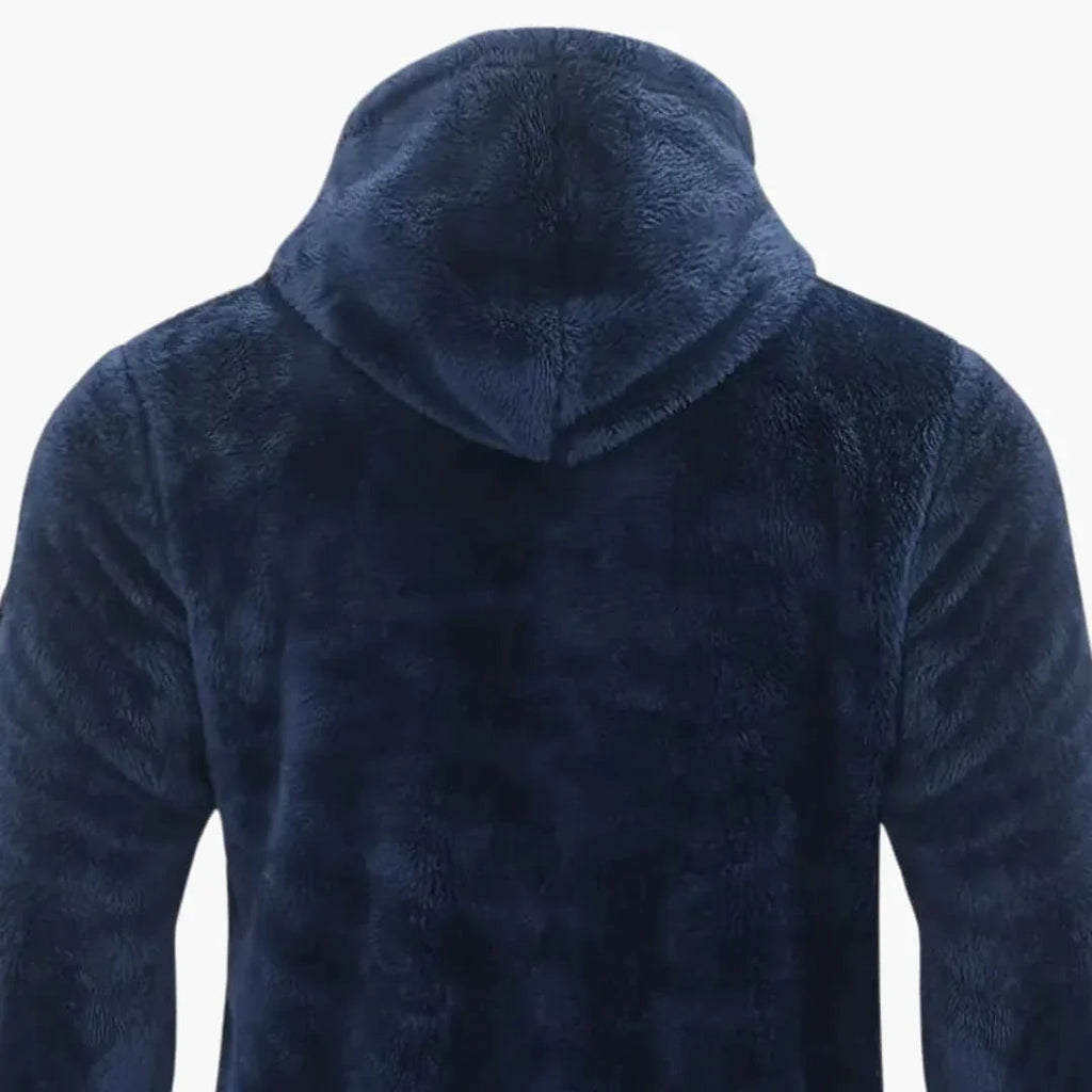 Giacca Teddy da uomo con cerniera e maniche lunghe