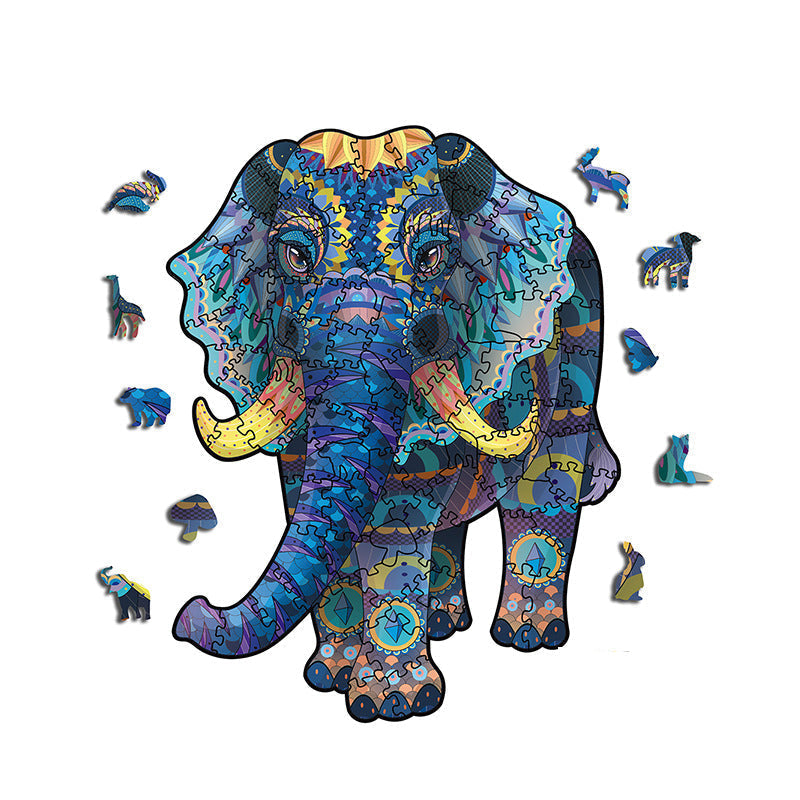 Puzzle 3D con animali in legno
