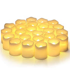 Set di 24 candele LED senza fiamma - GlowFlicker