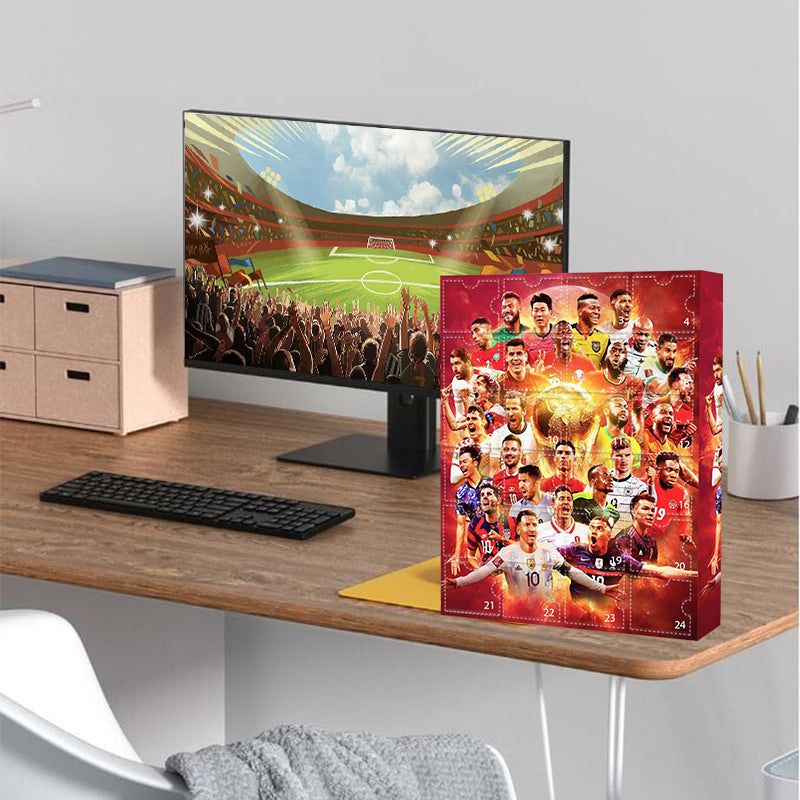 GiftGoal - Calendario dell'Avvento con set da calcio per regalo di Natale