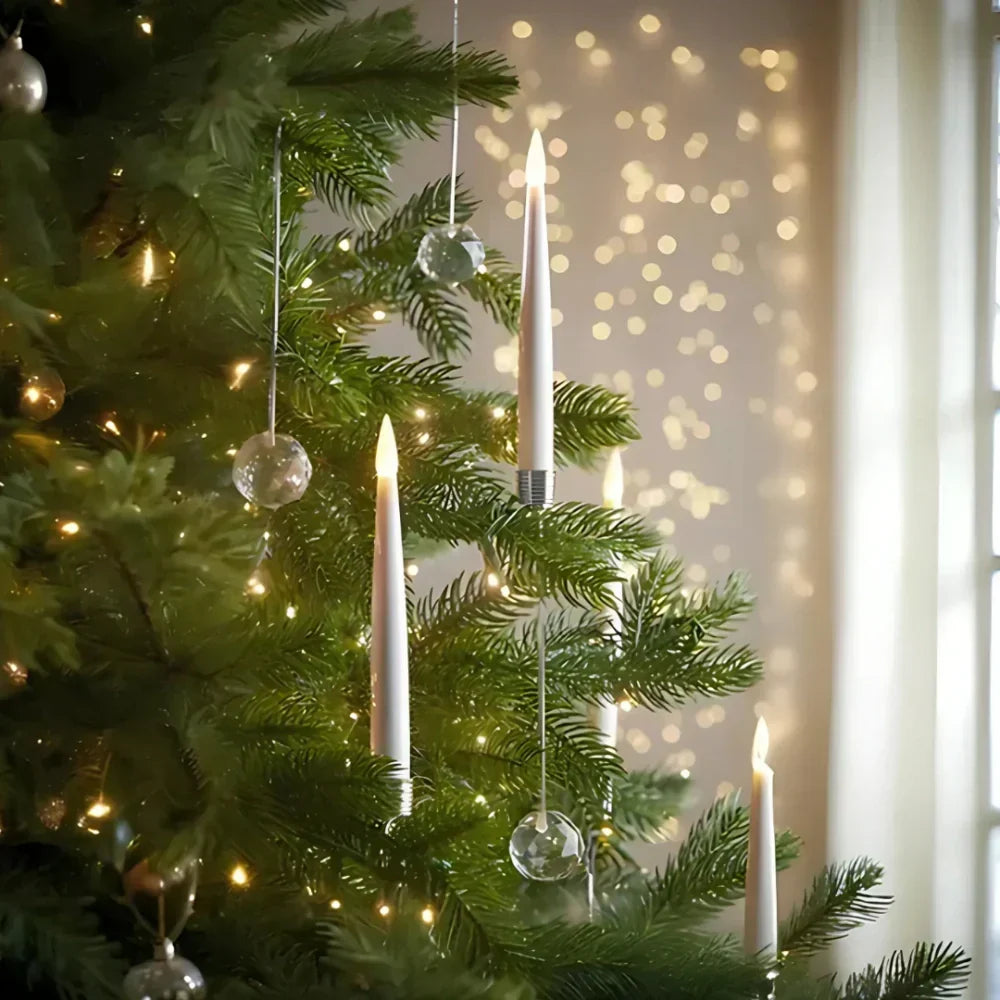 Luci dell'albero di Natale con candele LED tremolanti