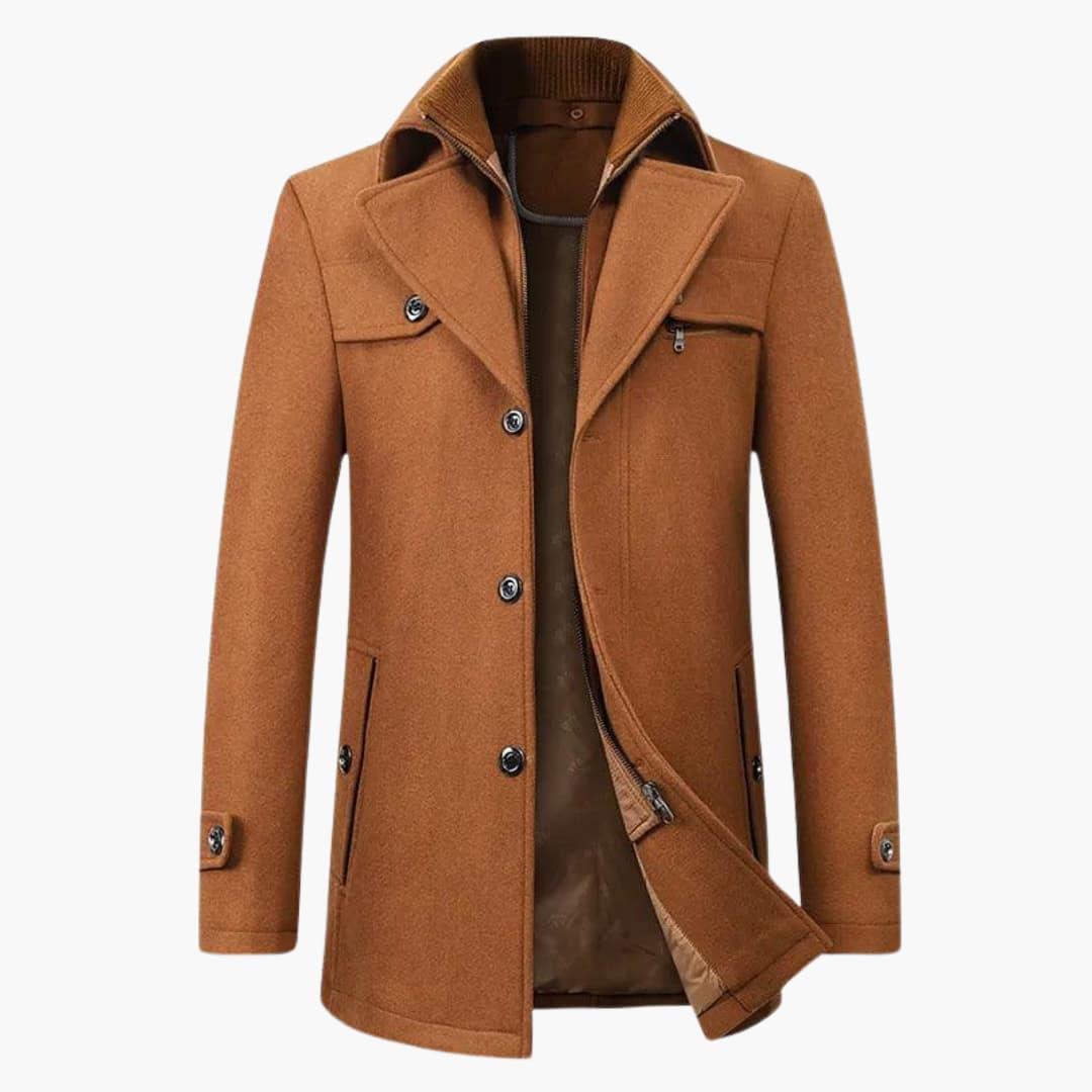 Cappotto classico in lana da uomo. Elegante e caldo per l'inverno