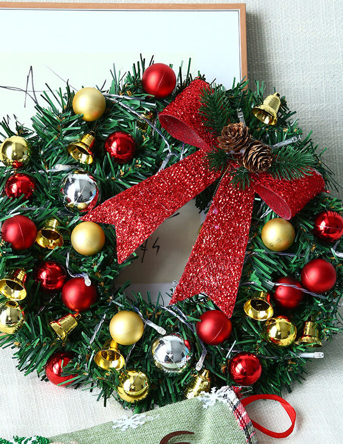 Ghirlanda di Natale Rami Campane Luci natalizie Luci decorative a corda