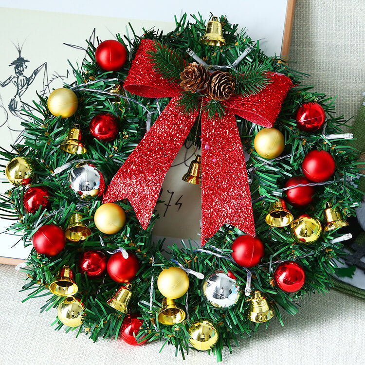 Ghirlanda di Natale Rami Campane Luci natalizie Luci decorative a corda