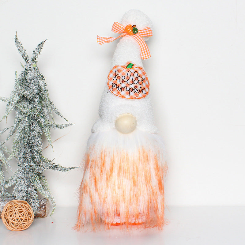 Decorazioni natalizie per gnomi bambola senza volto