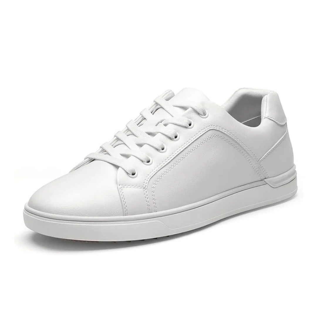 Scarpe stringate in pelle bianca da uomo