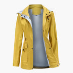 Trench lungo con cappuccio da donna