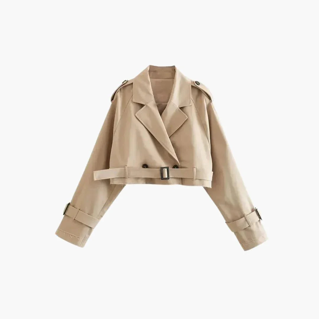 Trench con passante per cintura da donna