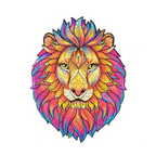 Puzzle con leone in legno