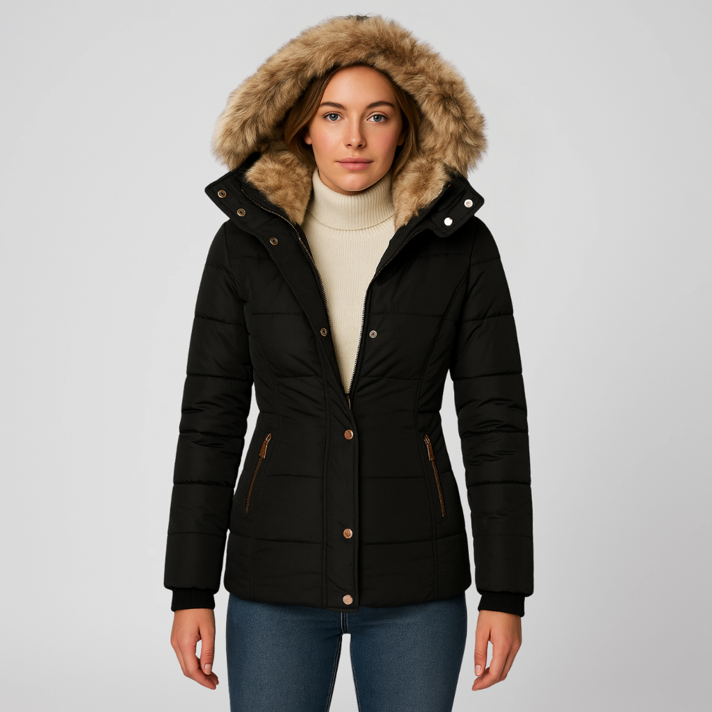 Cappotto invernale Nordelle | Capispalla trapuntato con cappuccio isolante per donna