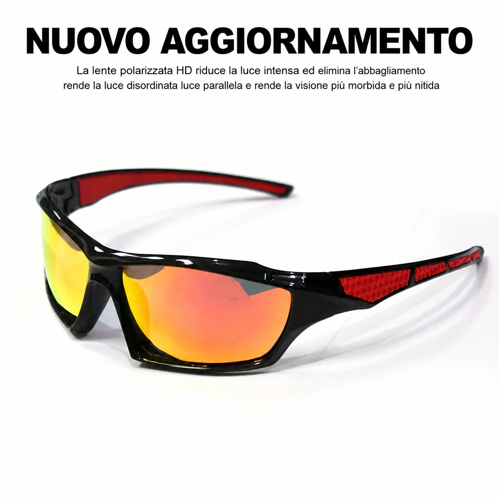 Occhiali da sole tondi in metallo polarizzati con protezione UV400 per uomo e donna
