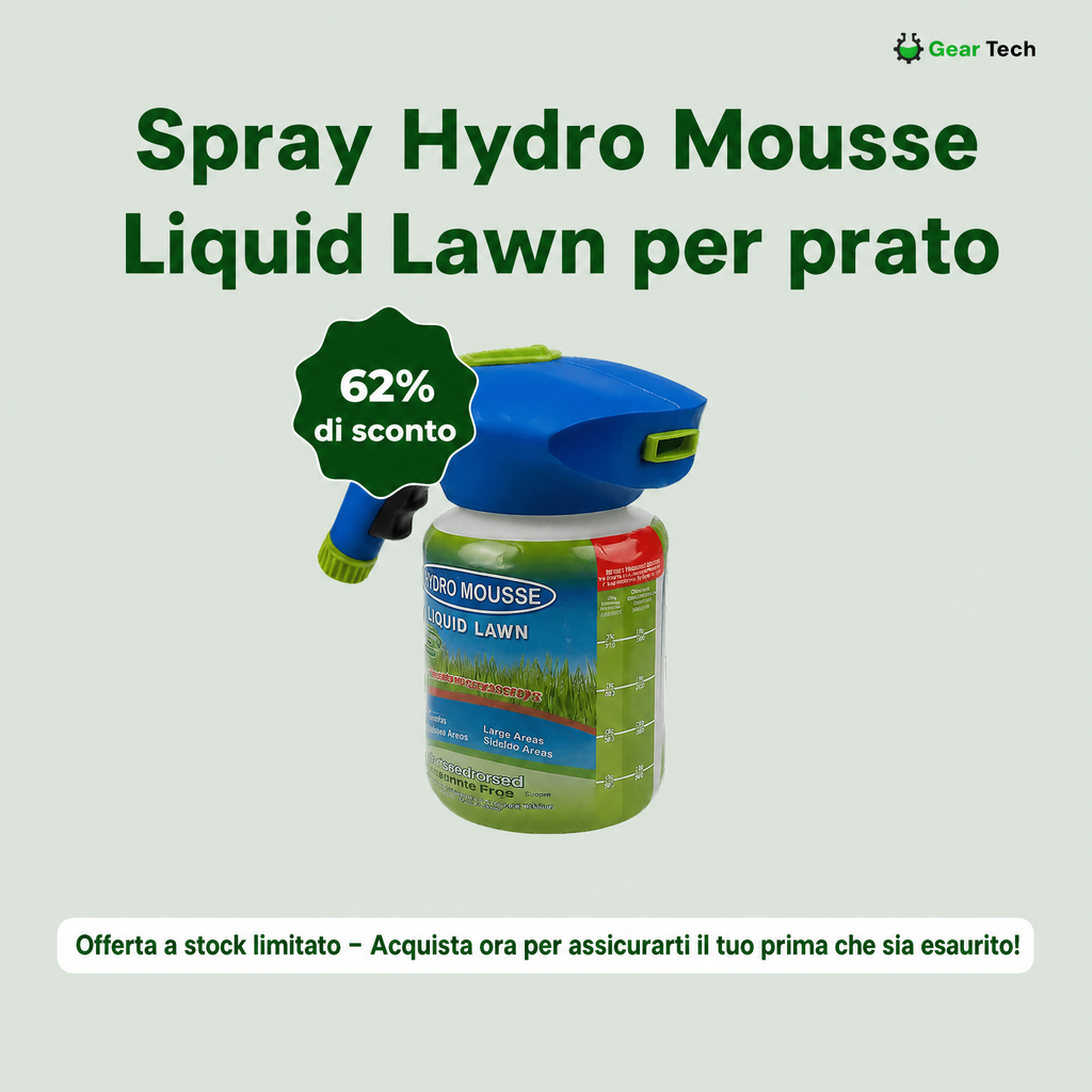 Liquid Lawn Hydro Mousse Spray On Grass Seed | Applicazione semplice per prati diradati e aree ad alto calpestio