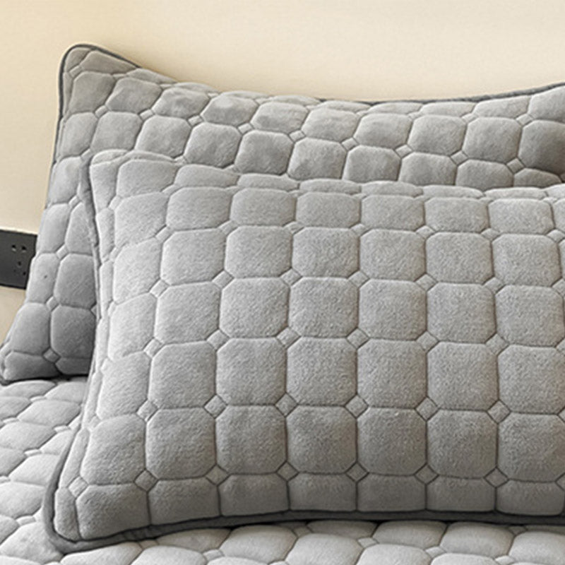 Coperta moderna morbida con trama quadrata | Elegante copriletto soffice e copridivano