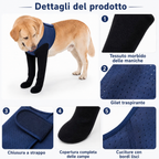 PawGuard maniche di recupero doppie per zampe anteriori dei cani - Protezione anti-leccamento senza collare elisabettian