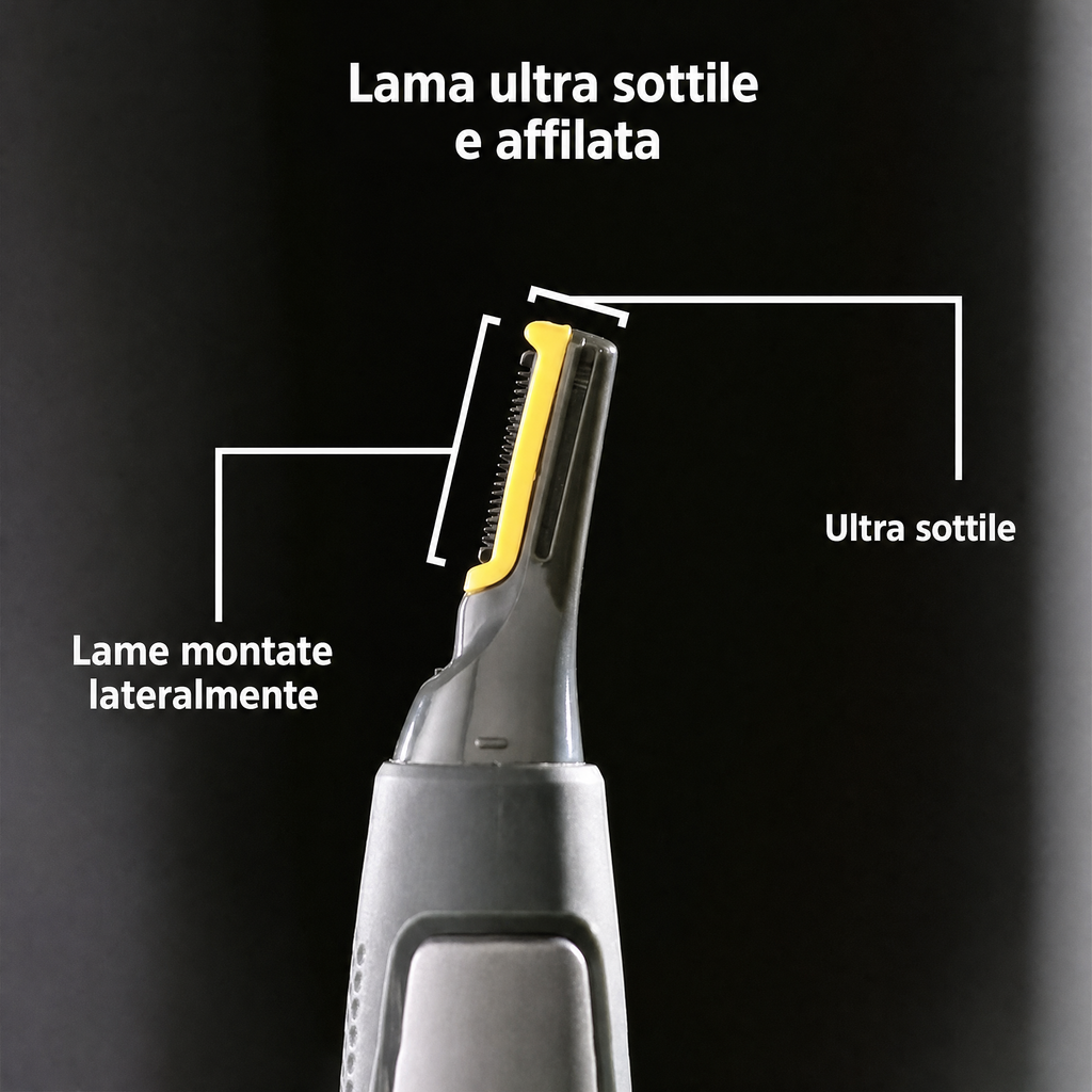 Strumento di Toelettatura di Precisione | Lame a Micro-Oscillazione | Acciaio al Titanio